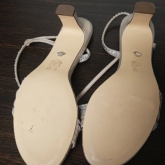 Nina gold strappy heels - Picture 3 of 4